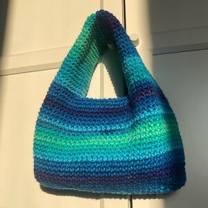 Handmade ❤️ Multicolor Knit Crochet Tote Bag Women’s Purse